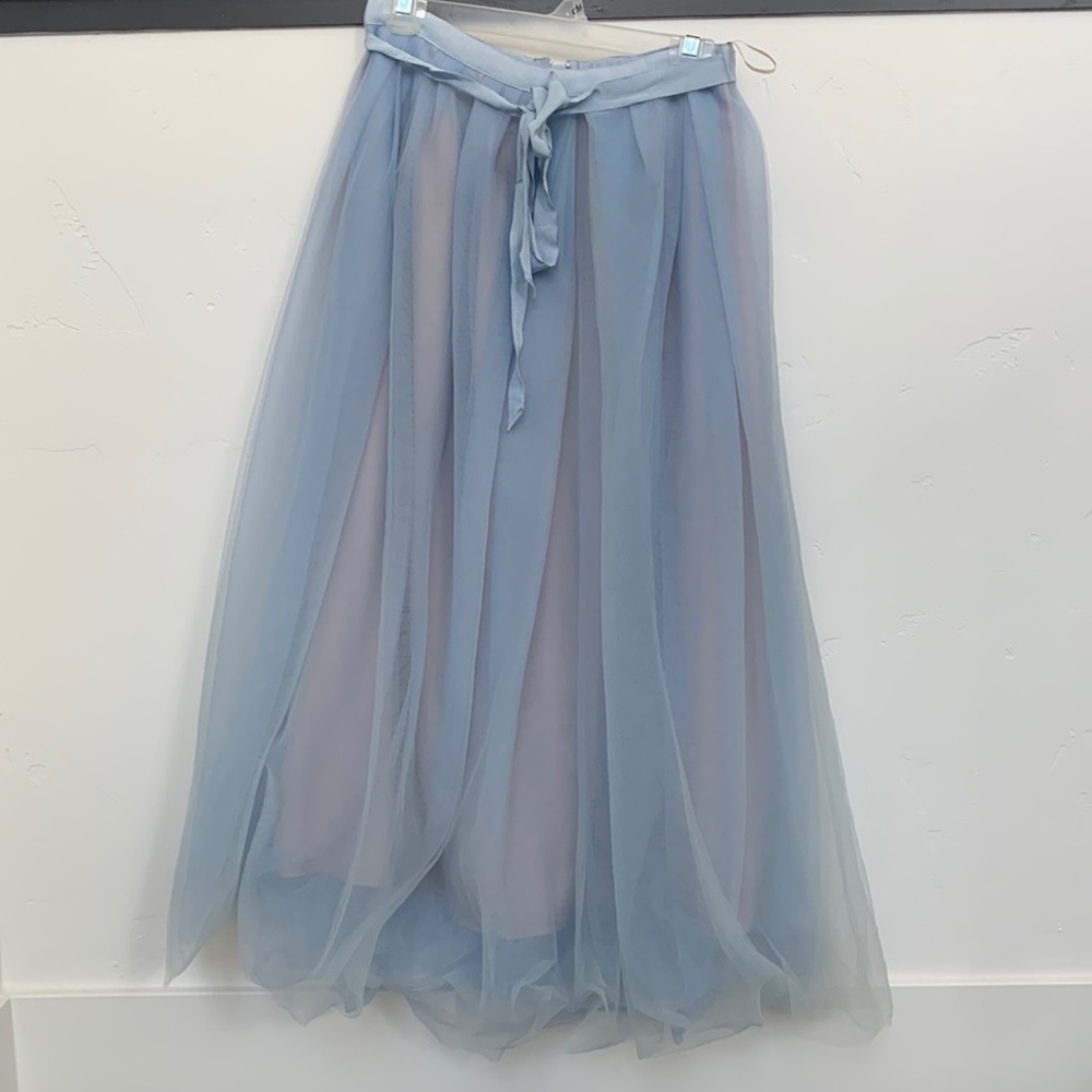 J. Crew Light Blue Tulle Skirt